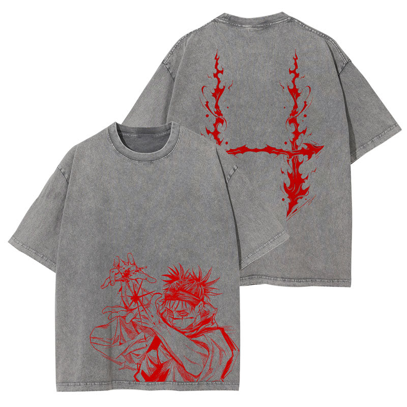 Cursed Sorcery Anime Graphic T-Shirt – Cotton Oversized Tee
