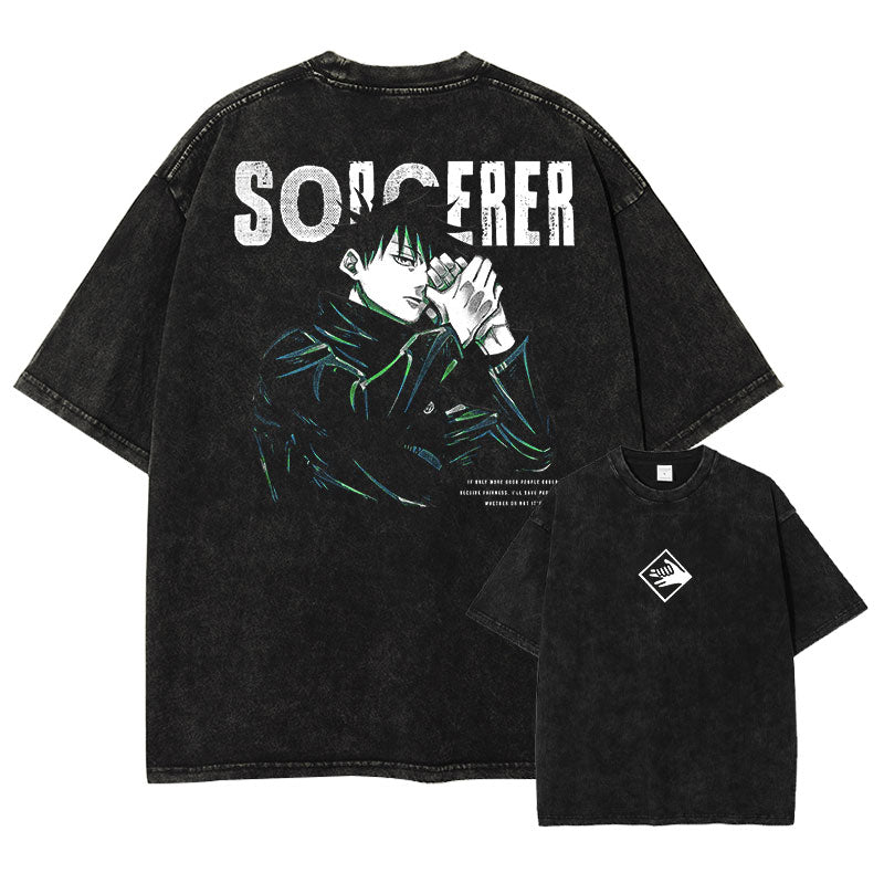 Shadow Technique Anime Graphic T-Shirt – Cotton Oversized Tee