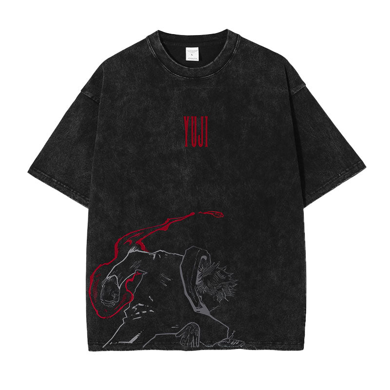 Cursed Resolve Anime Graphic T-Shirt – Cotton Oversized Tee