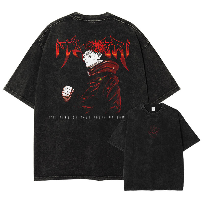 Cursed Vessel Anime Graphic T-Shirt – Cotton Oversized Tee