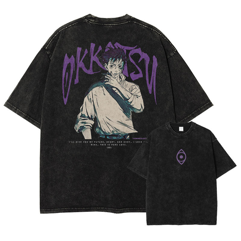 Cursed Oath Anime Graphic T-Shirt – Cotton Oversized Tee