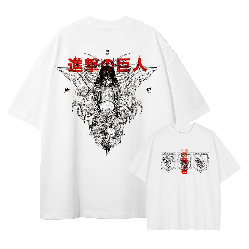 AOT Anime Graphic T-Shirt – Cotton Oversized Tee