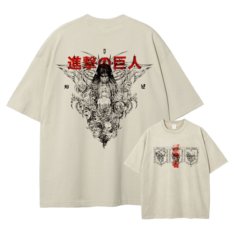 AOT Anime Graphic T-Shirt – Cotton Oversized Tee