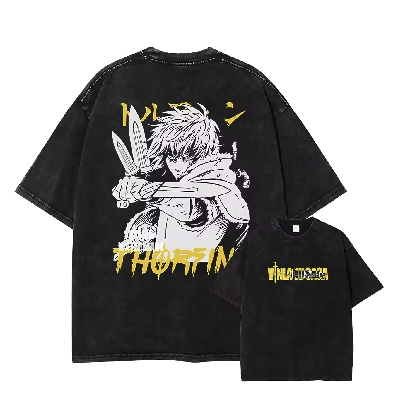 Viking Anime Graphic T-Shirt – Cotton Oversized Tee
