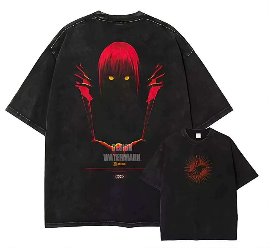 Darkness Devil Anime Graphic T-Shirt – Cotton Oversized Tee