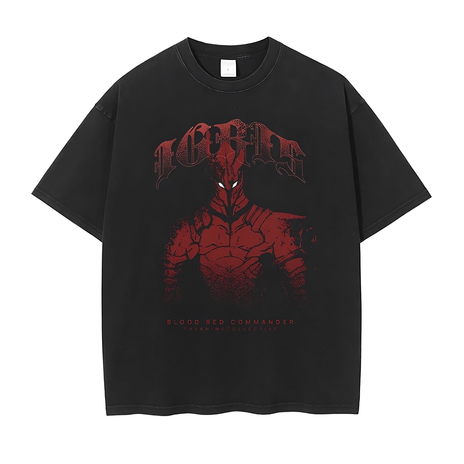 Shadow Commander Anime Graphic T-Shirt – Cotton Oversized Tee