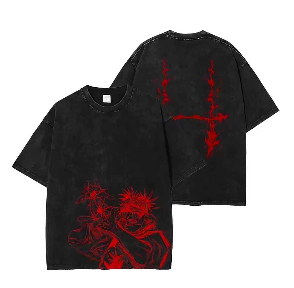 Cursed Sorcery Anime Graphic T-Shirt – Cotton Oversized Tee