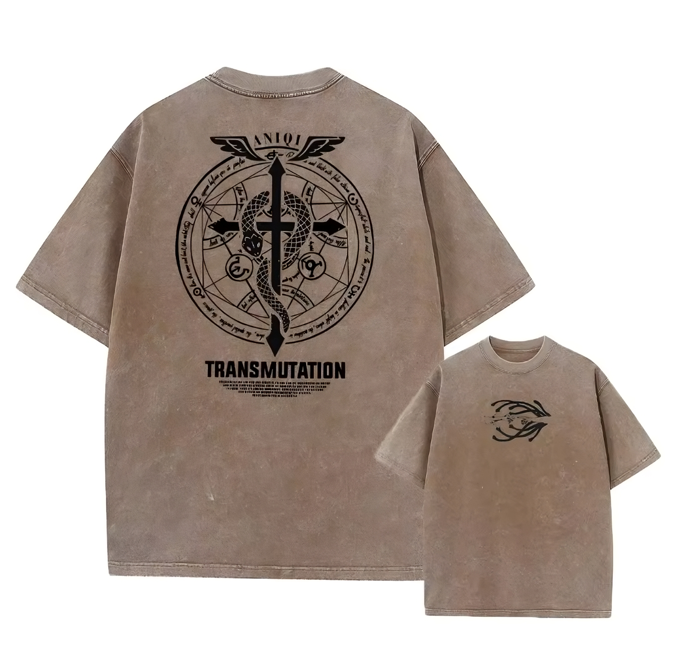 Alchemy Anime Graphic T-Shirt – Cotton Oversized Tee