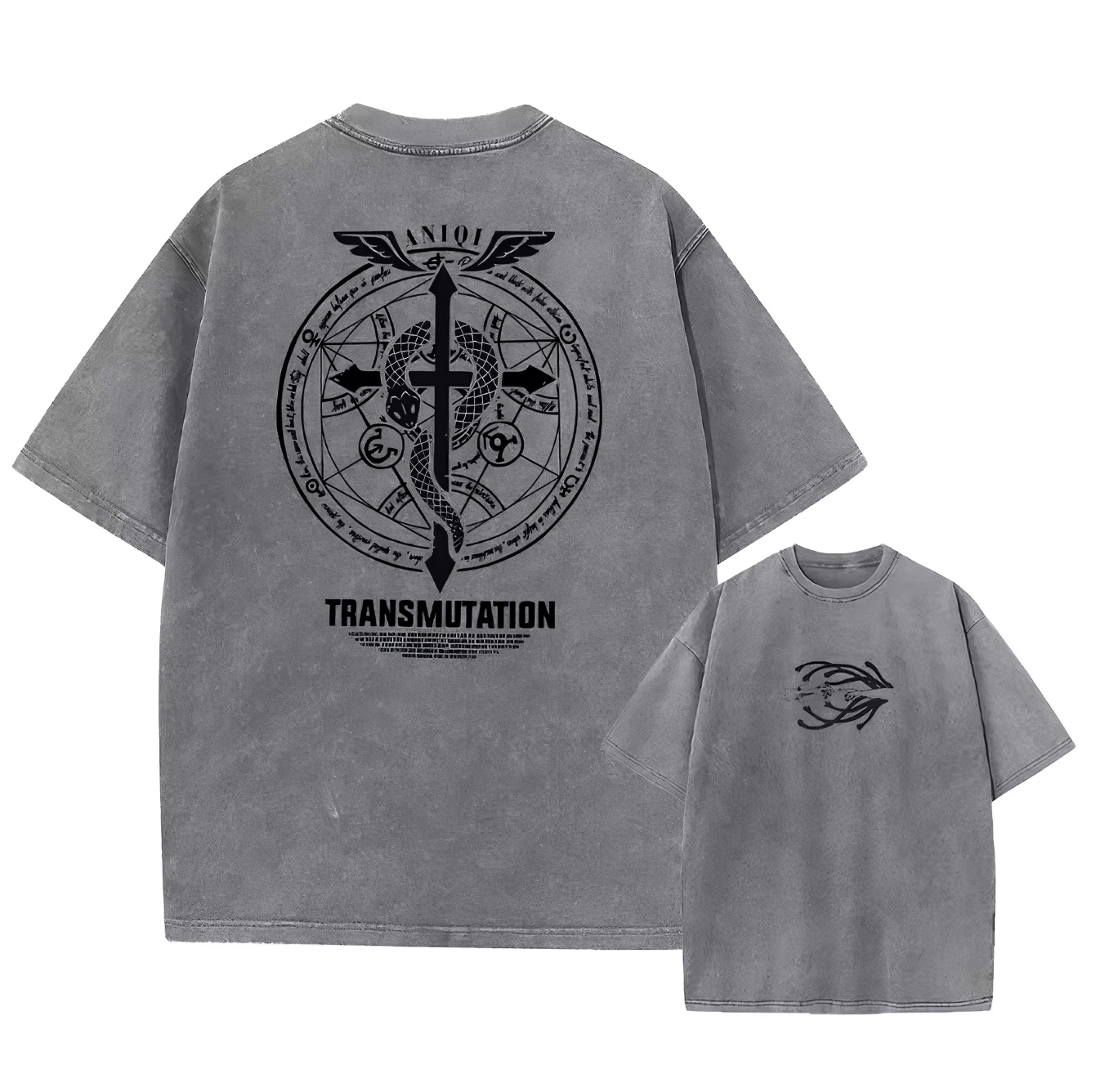 Alchemy Anime Graphic T-Shirt – Cotton Oversized Tee